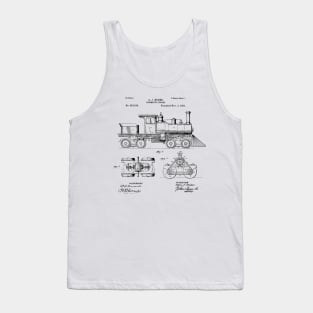 Locomotive engine 1891 Patent Locomotive Blueprint locomotive engine Patent Tank Top